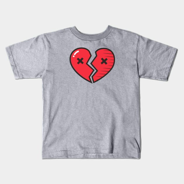 Broken Heart Kids T-Shirt by krisren28